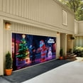 thumbnail image 5 of 16x7ft UV Activated Christmas Garage Door Cover Banner, Glows in Dark 2D Flat Holiday Garage Door Covers with Cartoon Santa and Elf, Xmas Outdoor Indoor Party Decoration - B, 5 of 7
