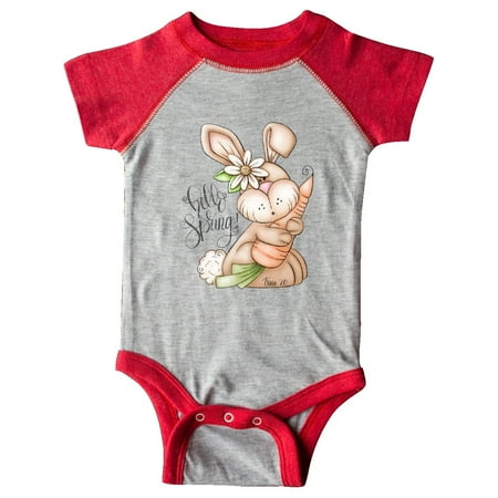 

Inktastic Hello Spring Bunny Rabbit Gift Baby Girl Bodysuit