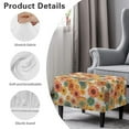 thumbnail image 6 of Xixirimido Retro Boho Mandala Flower Pattern Ottoman Slipcover Form-Fit Stretch Footstool Cover for Leather/Fabric Ottomans, Non-Slip Bottom & Living Room/Bedroom Use, Small, 6 of 7