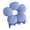 Blue, variant on Large Flower Design Hair Grip Clip for Women Girls Headdress Back of Head Hair Accessory