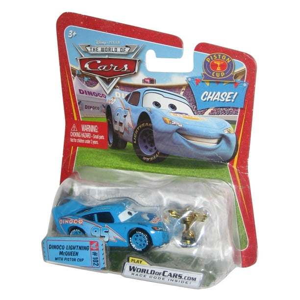 Disney Pixar World of Cars Dinoco Lightning McQueen w/ Piston Cup ...