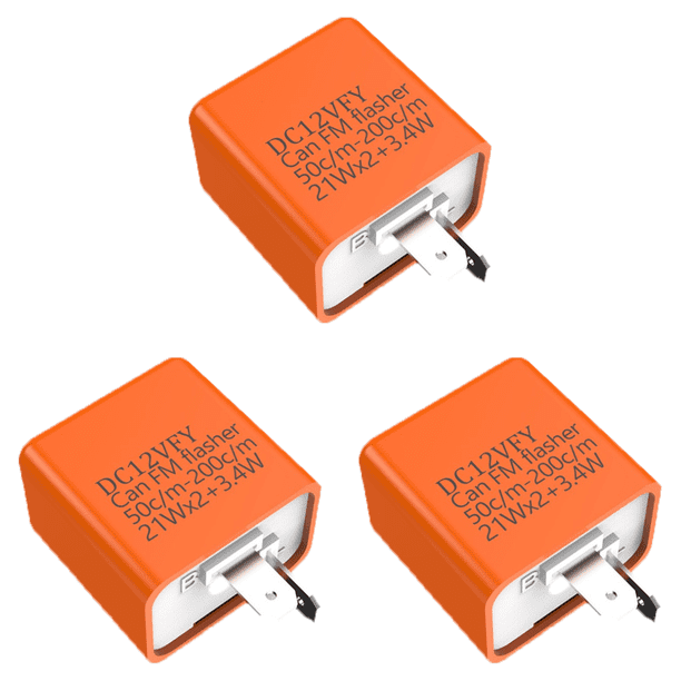 Relé Frecuencia 12V Indicador Señal Intermitente Motocicleta Alta Potencia () Naranja