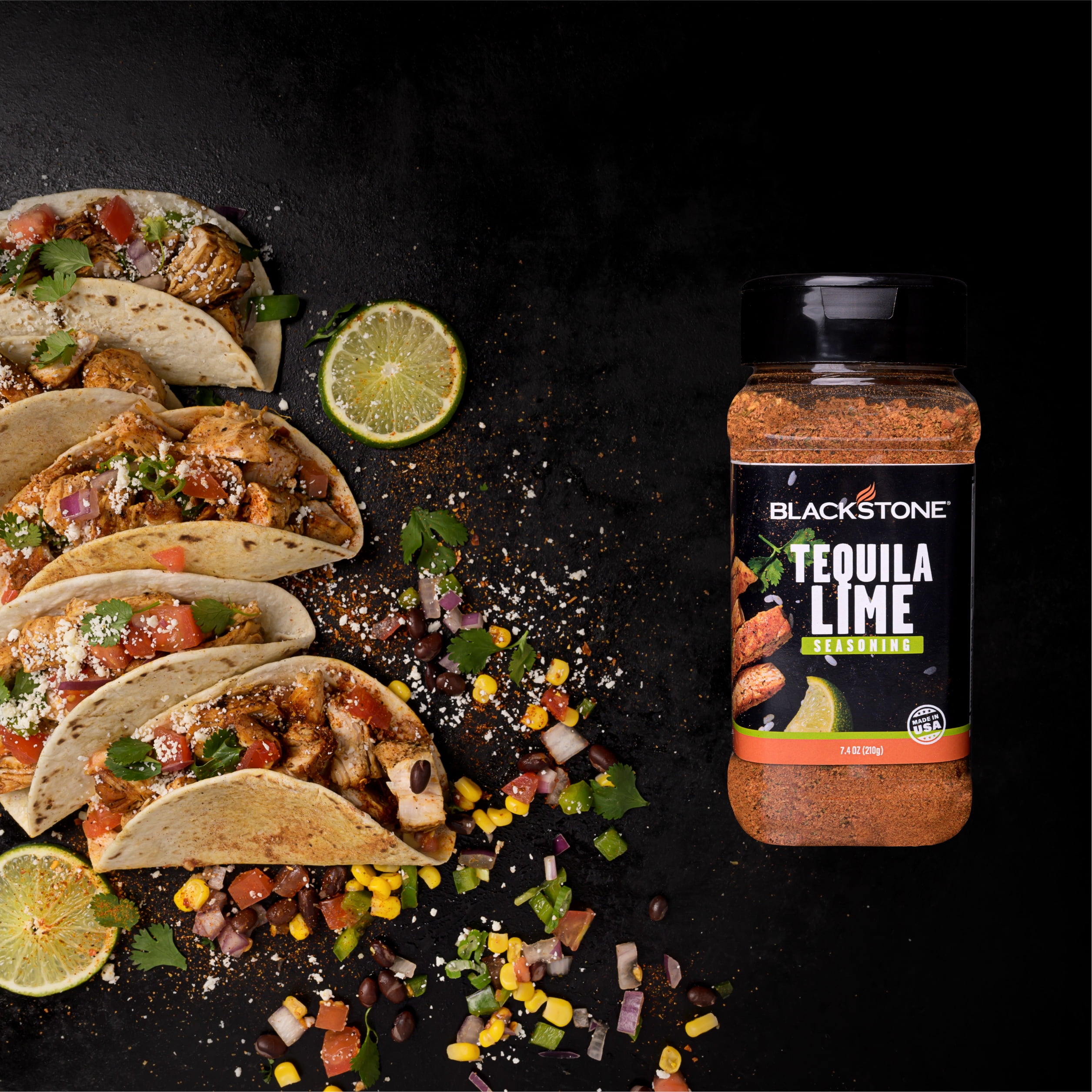 (2 pack) Blackstone Tequila Lime Seasoning, 7.4 oz - Gluten-Free