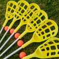 thumbnail image 3 of Champion Sports Rhino Lacrosse Set: Rhino Skin Training Equipment for Boys, Girls, Kids, Youth and Amateur Athletes - 12 Aluminum Sticks and 12 Balls for Indoor Outdoor Use, 3 of 8