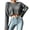 Dark Gray #018, variant on Fall Sweaters for Women Cropped Ribbed Knit Pullover Tops, S
