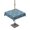 Blue, variant on Square Outdoor Tablecloth with Umbrella Hole Sage Green Dotted Lines Outside Table Cloth Waterproof Patio Table Cover Geometric Abstract Art Zipper Tablecloths for Picnic Party Camping 60x60 Inch