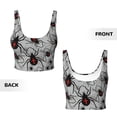thumbnail image 6 of Rateoe Spiders Print Womens' Sports Bras Scoop Neck Sports Vest- Padded U Back Seamless High Impact Support, 6 of 7
