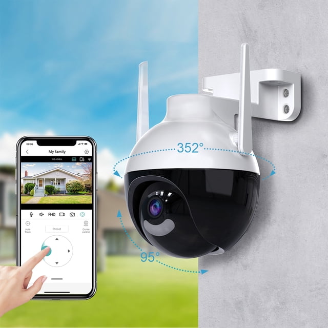 Cámara de seguridad HD de 4 MP, cámara WiFi de 2,4 GHz, cámara de seguridad para perros, cámara de vigilancia gran angular para exteriores, cámara inalámbrica para el hogar