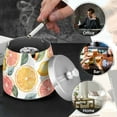 thumbnail image 4 of Yayeee Ashtray with Lid for Cigarette Smokeless Stainless Steel Home Ash Holder, Candy Lemon Slices, 4 of 7