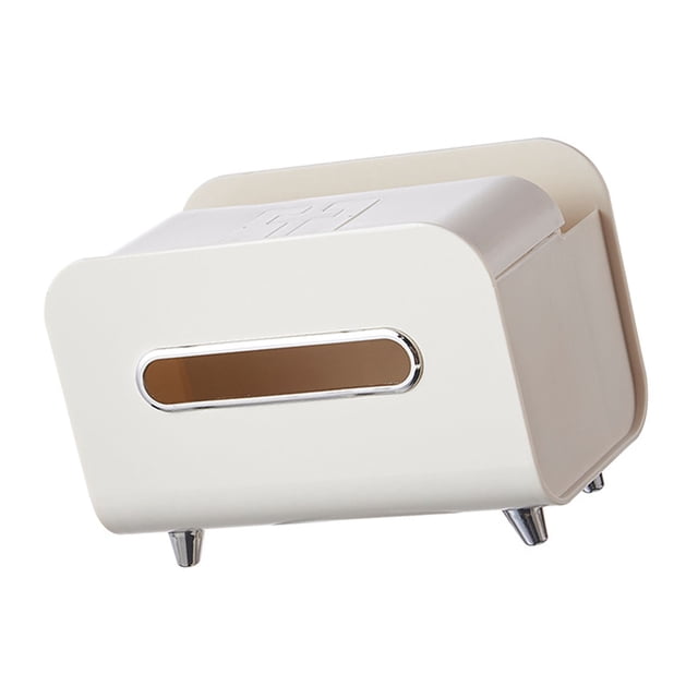 Caja De Pañuelos De Escritorio, Organizador De Caja De Pañuelos ABS Con Soporte Para Teléfono Para Sala De Estar