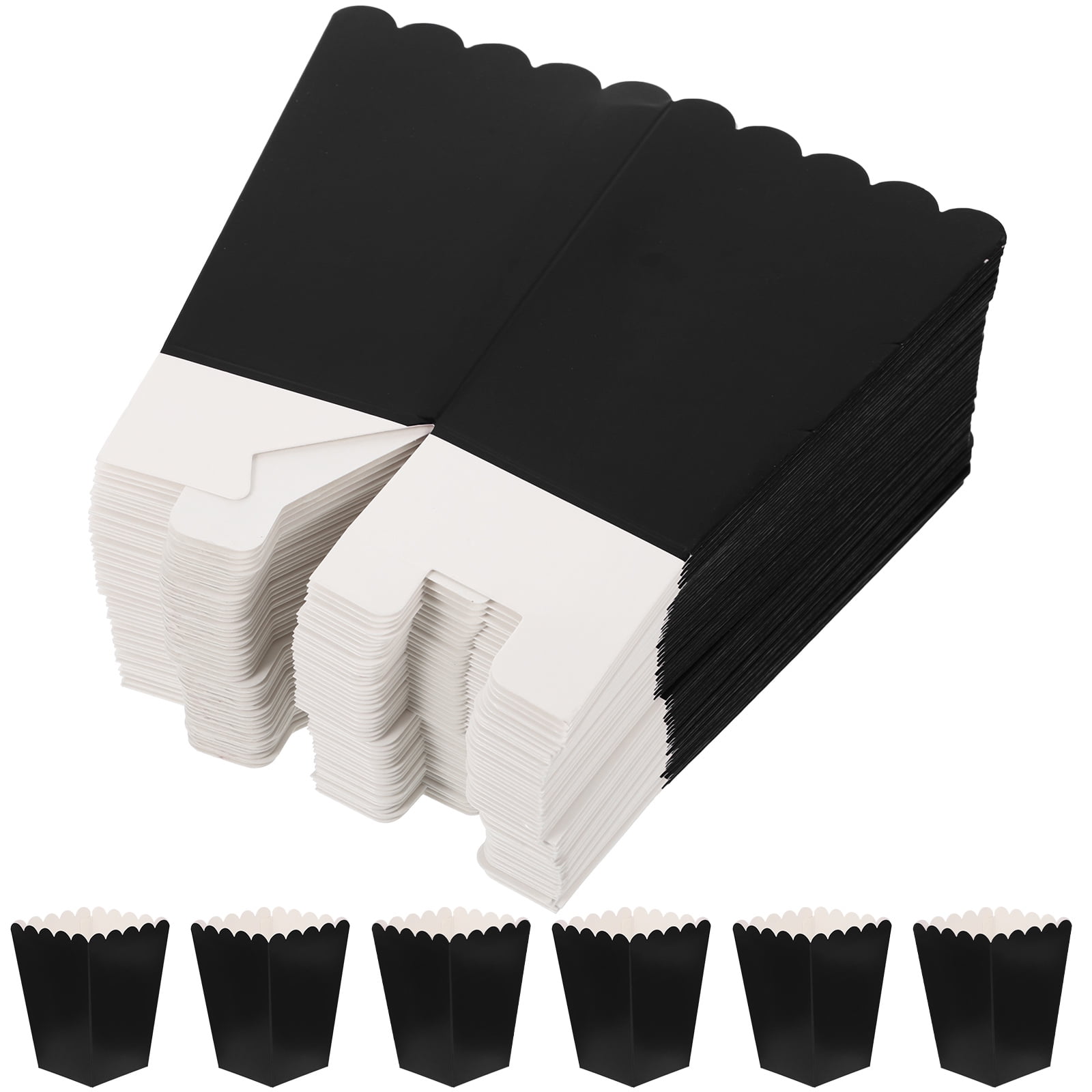 50Pcs Popcorn Boxes Paper Popcorn Tubs Simple Greaseproof Popcorn