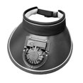 thumbnail image 3 of Visors Sombrero con ventilador, sombrero de ventilador de refrescante de borde ancho para niños adultos deportivos viajes Negro, 3 of 9