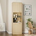 thumbnail image 4 of Cozy Castle Versatile Storage Option Pantry Cabinet with Adjustable Shelves, Wood Oak, 4 of 13