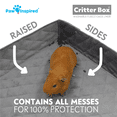 thumbnail image 2 of Paw Inspired Critter Box | Guinea Pig Cage Fleece Liner for Midwest C&C Habitat Cage Canvas Bottom | Washable Waterproof Raised Sides Fleece Bedding for Guinea Pigs Rabbits & Small Animal (Midwest), 2 of 6