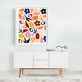 thumbnail image 2 of Swaying Petals - India Illustration Floral Abstract Modern Art Pattern Geometric Minimalist White Framed Wall Art Print 8 x 10 inches, 2 of 3