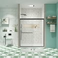 thumbnail image 2 of MAYEERTY 50-54"W x 70"H Double Sliding Shower Bypass Door, Tempered Glass & Stainless Steel Handle, Matte Black, 2 of 18