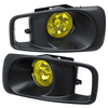 Ikon Motorsports Compatible with 99-00 Honda Civic EK JDM Driving Fog Lights Fog Lamp With Switch Yellow Lens Pair RH LH (Left + Right) 1999 2000