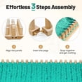 thumbnail image 5 of FVDPWYE Chunky Knitting Loom Gifts Beginners Yarn Craft Portable Wooden Blanket Loom 4 Piece, 5 of 10