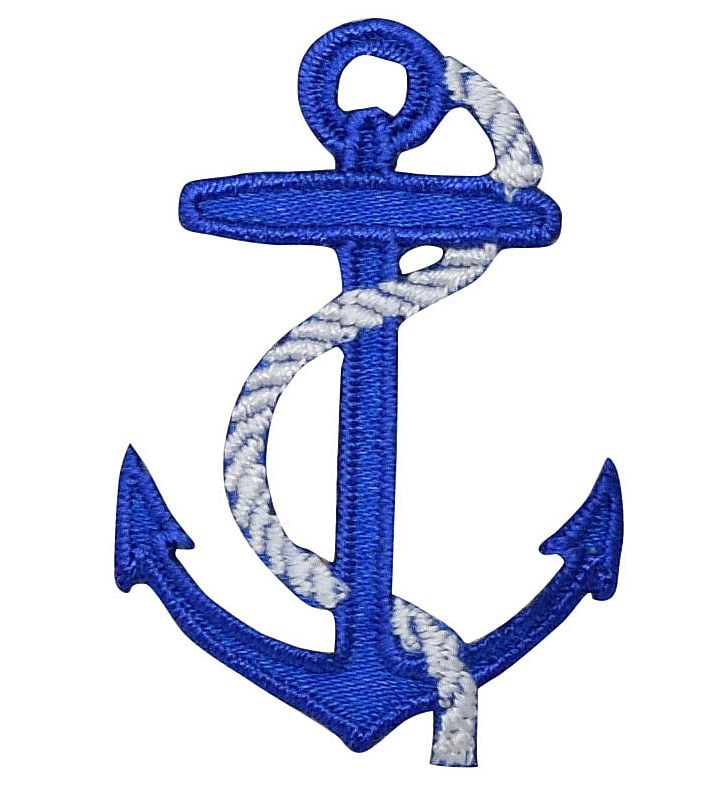 Anchor with Buoy Iron on Applique Patch 