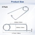 thumbnail image 3 of Uxcell 4-Pack Brooch Shape Cotter Safety Pin, M3x63mm Spring Steel Pins Quick Lock Brooch Fastener Heavy Retainer Clips, 3 of 7