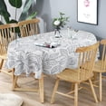thumbnail image 3 of Oval Tablecloth Leaf Tablecloth, Print Leaf Tablecloth, Fabric Indoor/Outdoor Waterproof Wrinkle Free Durable Floral Tablecloth for Oval Tables 54 X 72 in, 3 of 5