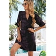 thumbnail image 3 of Vestido QACOHU 2026 para mujer, cuello en V, volantes, manga corta abullonada, XXL, 3 of 5
