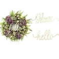 thumbnail image 4 of BANEX Spring Wreaths for Front Door, Summer Door Wreath Outside, Artificial Purple Hydrangea Wreath for Home Wall Indoor Decor Green, 4 of 6