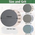 thumbnail image 2 of 20Pcs 150mm Wet Dry Sandpaper, Round Abrasive 1500/2000/3000/5000 Grit Sandpaper Sanding Discs Polishing for Metal Wood, 2 of 4