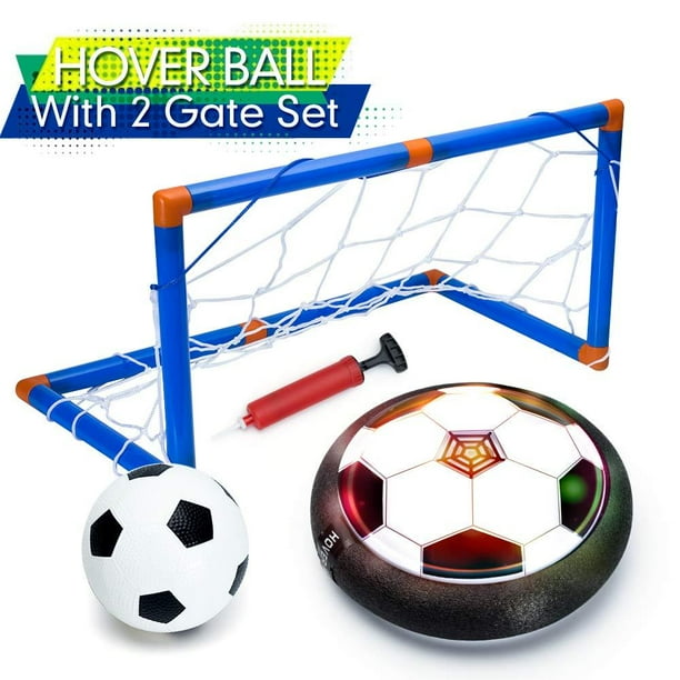 IJUSTBY Hover Soccer Ball Set with 2 Golas with Led Light,Indoor Sport