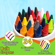 Trailmaker Wax Coloring Crayons - Bright Assorted Colors - 24 Pack, 5 Count per Box