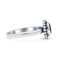 thumbnail image 2 of Petite Dainty New Style Oval Fashion Black Onyx Ring Band 925 Sterling Silver Size 4, 2 of 5