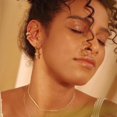thumbnail image 3 of Gold Dangle Drop Hoop Earrings for Women Men Gold Plated Dainty Earrings Hypoallergenic Star Cross Huggie Hoops Jewelry for Everyday Wear, 3 of 5