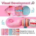 thumbnail image 3 of Baby Toys 0-6 to 12 Months, Musical Infant Toys with Multi-Sensory Crinkle, Rattle and Textures, Soft Stuffed Animal Newborn Toys for 0-3-6-12 Month Old Baby Girls - Chameleon, Pink, 3 of 7