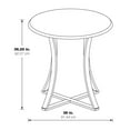 thumbnail image 2 of Metro 36"  Oak Veneer Top Dining Table with Black Metal Base, 2 of 5