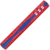 (3 Pack) Helix, HLX278611, 12" Kid Grip Ruler, 1 Each, Red,Blue