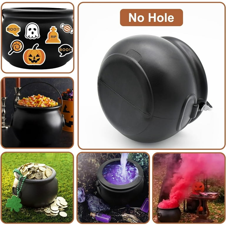 Witch Kettle Plastic 8 Inch Trick or Treat Candy Bowl Witch Kettle Plastic 8 Inch Trick or Treat Candy Bowl