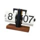 thumbnail image 4 of Reloj de escritorio abatible mecánico con base de madera y decoración automática Blanco, 4 of 9