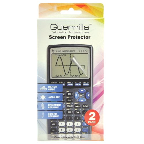 Photo 1 of Guerrilla Military Grade Screen Protector 2PCS For Texas Instruments Ti 83 Plus Graphing Calculator
 4 PACK 