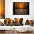thumbnail image 3 of Designart Halloween Themed Spooky Dark Forest - Forest Throw Pillow - 16x16, 3 of 4