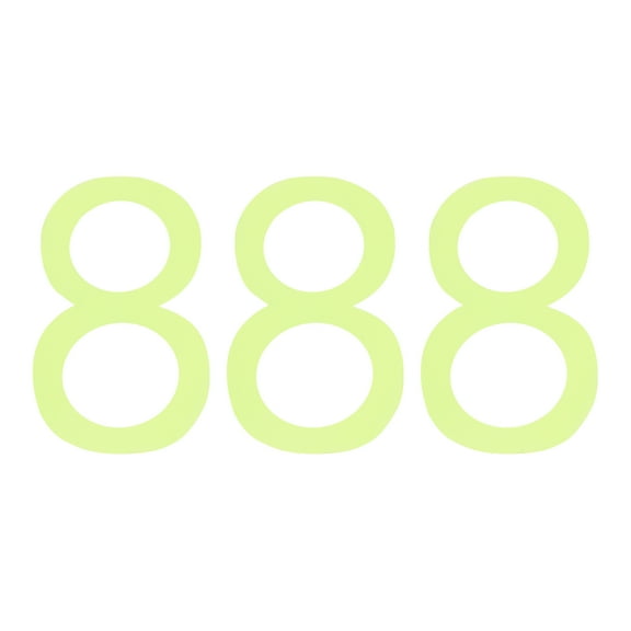 Uxcell 3Pack 3" Glow in the Dark Numbers Sticker Wall Ceiling Decor Number "8"