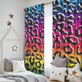 thumbnail image 5 of Blackout Kids Curtains,Colorful and Black Of Leopard Print Childrens Insulated Curtains Set Of 2,Bedroom Essentials,Toddler Room Decor 52"x84", 5 of 5