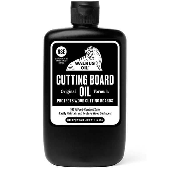 Walrus Oil - Cutting Board Oil and Wood Butcher Block Oil, 8 oz Bottle, FDA Food-Contact Safe