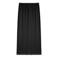 thumbnail image 5 of YIZYIF Womens High Waist Half Slip Underskirt Lace Floral Hem A Line Petticoat Skirt Black-B One Size, 5 of 5
