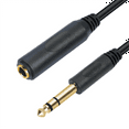 thumbnail image 3 of 1/4 TRS 6.35MM Male to 6.35MM Female Stereo Extension Cable Gold Plated Headphone Extension Cable Cord 180cm, 3 of 10