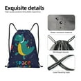 thumbnail image 4 of Balery Dinosau Space Explorer Pattern Drawstring Backpack Bag Sport Gym Sackpack Cinch Bags Pattern Drawstring Backpack Bag Sport Gym Sackpack Cinch Bags -Small, 4 of 6