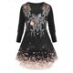 thumbnail image 2 of Camiseta Estampado Fuegos Artificiales de Talla Extra Rosegal  Mangas largas de talla grande, 2 of 5