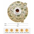 thumbnail image 6 of 13 Inch Round Placemats Set of 4, Vintage Palm Trees Non Slip Heat Insulation PP Table Mats, Summer Botanical Retro Watercolor Washable Place Mats for Kitchen Dining Party Table Decor, 6 of 7