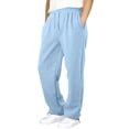 thumbnail image 2 of Wsysadlol All Season Kids Wide Leg Sweatpants Elastic Waist Joggers With Drawstring Loose Fit Long Trousers For Older Kids And Teens Blue, 2 of 5