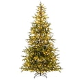 thumbnail image 1 of Gymax 8 FT Pre-Lit Artificial Christmas Tree Hinged Xmas Tree w/ 400 Warm White & Multicolored LED Lights, 1 of 10