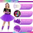 thumbnail image 4 of Alaiyaky 80s Costume Accessories Set for Women – 80s Fnacy Dress Outfit with 'I Love The 80s' T-Shirt, Tutu Skirt, Neon Accessories for 1980s Theme Party, Hen Do, Festival, 4 of 7